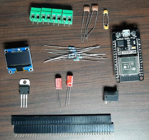 ESP32 Based Efficiency Meter Components