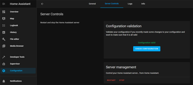 Home Assistant Server Management