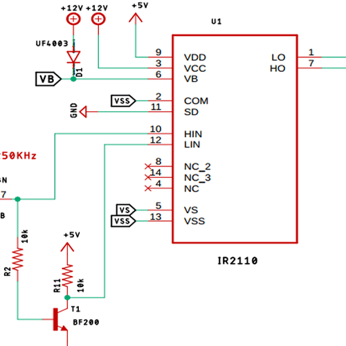 IR2110 MOSFET Gate Driver IC