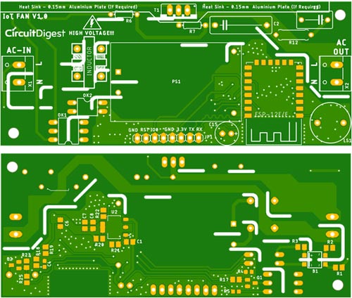 IoT Fan Controller PCB