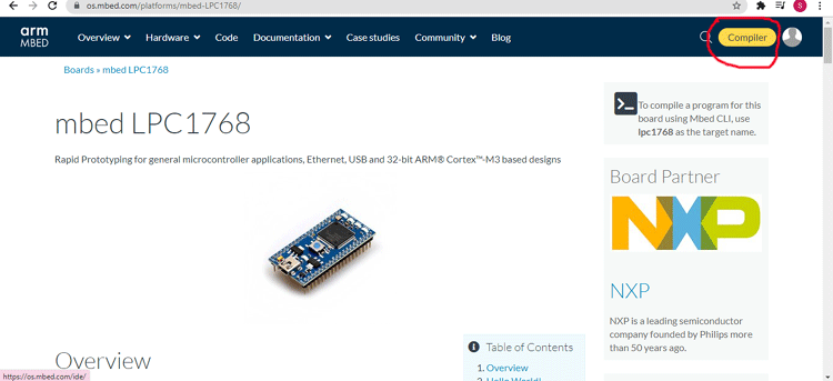 MBED Online IDE Compiler