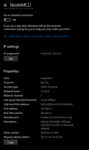 NodeMCU as a WiFI AccessPoint