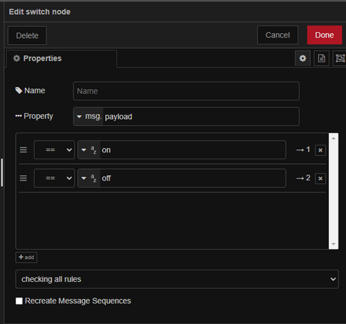 Node-Red Properties