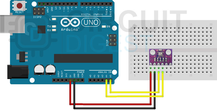 Arduino BMP280 Sensor Circuit Connection