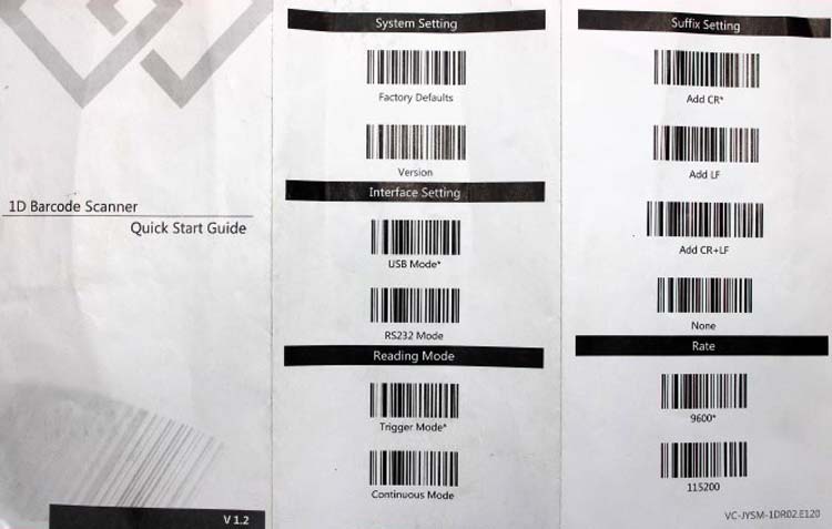 Barcode Scanner Setup