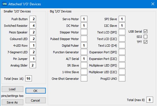 UnoArduSim IO Devices