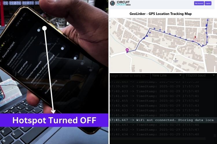 Hotspot Turned off Offline GPS Tracking