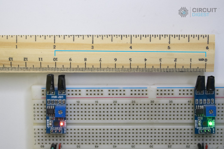 Measuring The Distance Between the Two IR Sensors