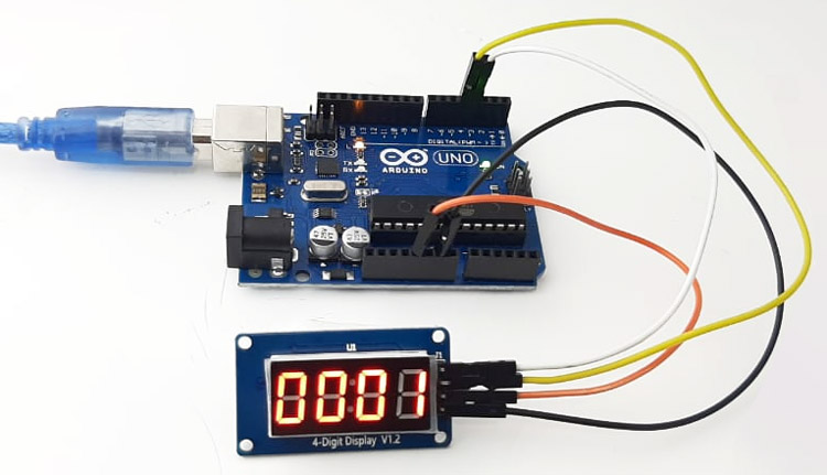 Interfacing TM1637 Display with Arduino Circuit