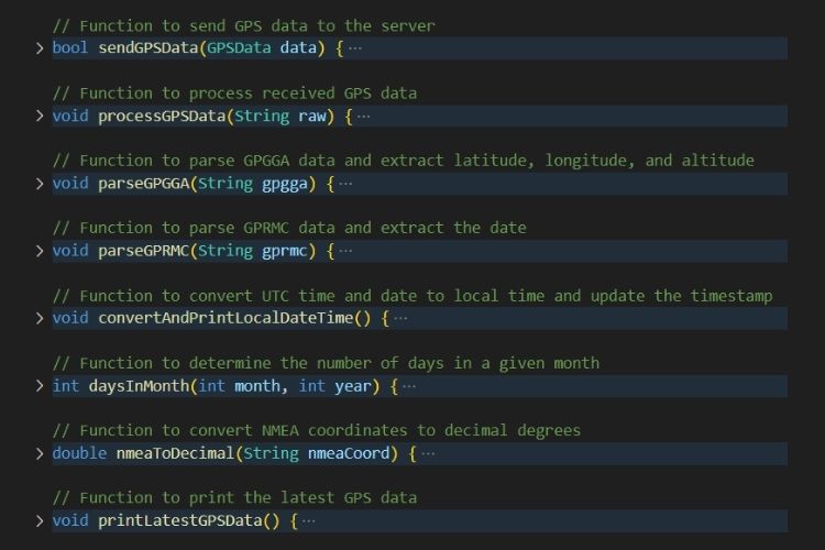 Other Supportive Functions  for GPS Tracker using ESP32