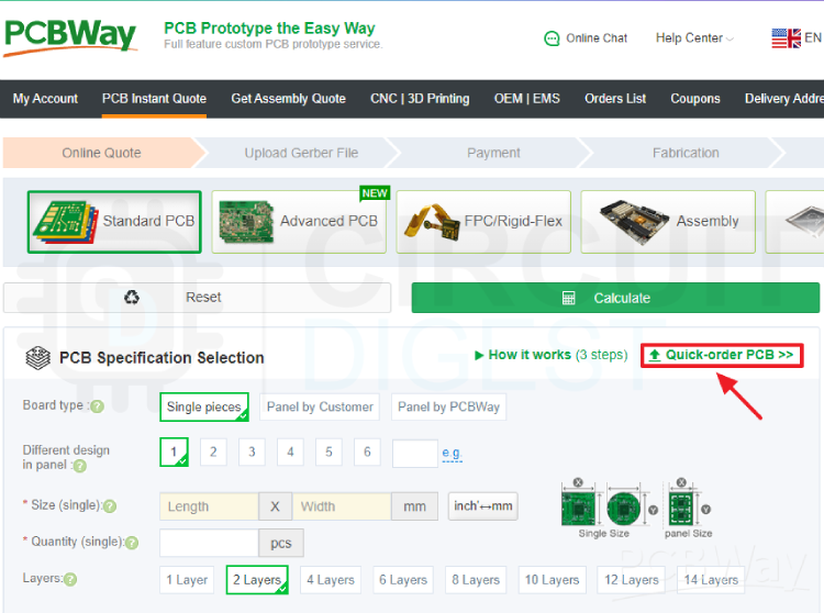 PCBWAY Quick Order