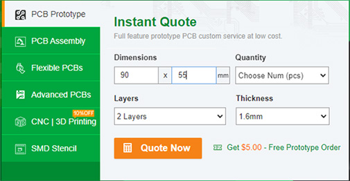 PCBWay PCB Prototype Tab