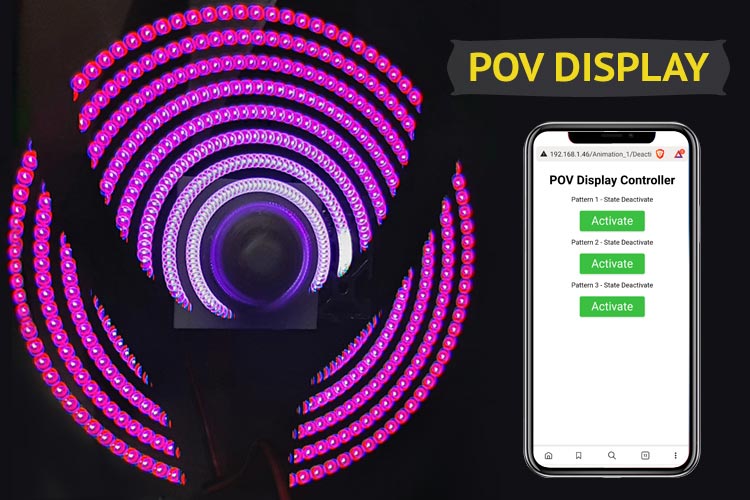 POV Display with WS2812B Nonpixel LEDs