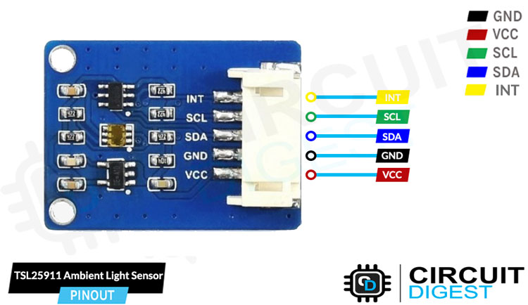 TSL25911 Ambient Light Sensor Module Pinout