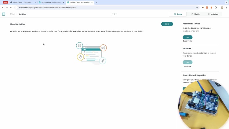 Arduino IoT Cloud: Adding New Variable