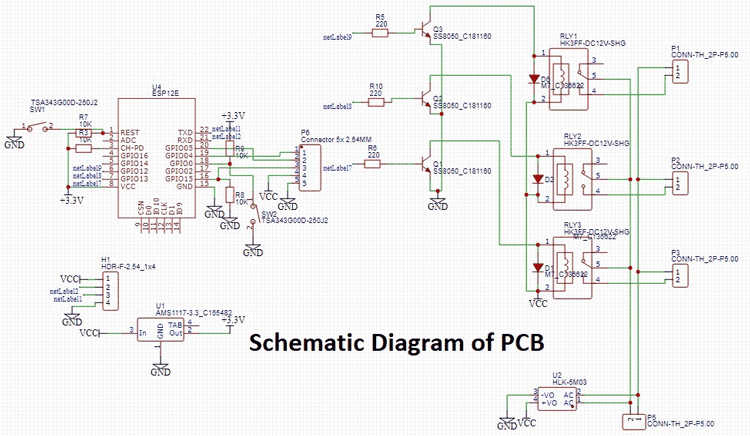 Gesture Control PCB Circuit Diagram