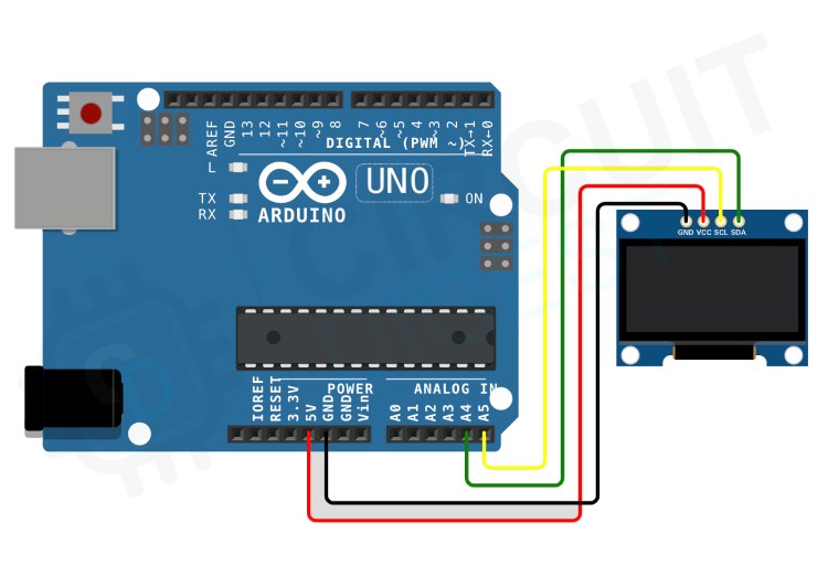 I2C OLED Connection Diagram