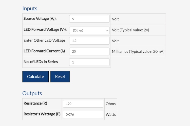  Online Led Resistor Calculator