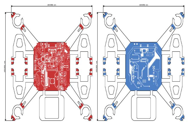 Top & Bottom Layer of PCB