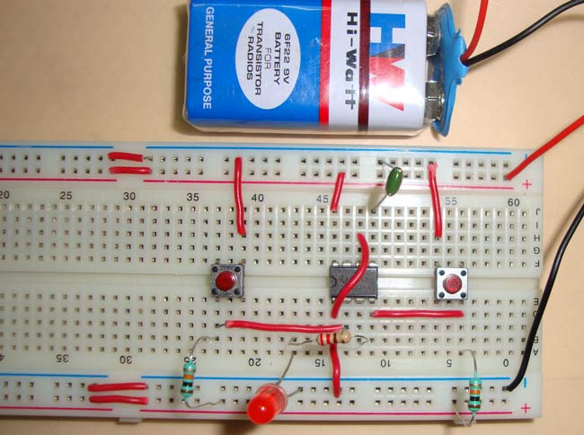 555 Timer Bistable Multivibrator Circuit