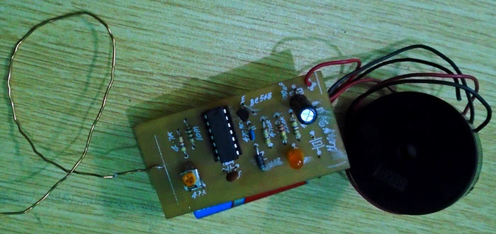 Broken Wire Detector Circuit using IC CD4069