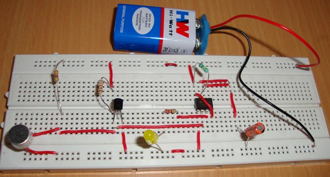 Clap Switch Project using IC 555