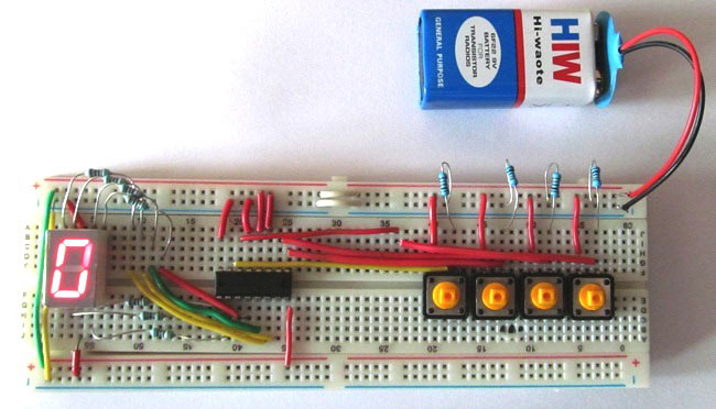 Driving a 7-Segment Display using a BCD to 7 Segment Driver IC 4511