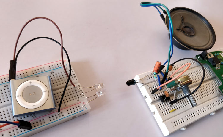 IR based Audio Transmitter and Receiver Circuit