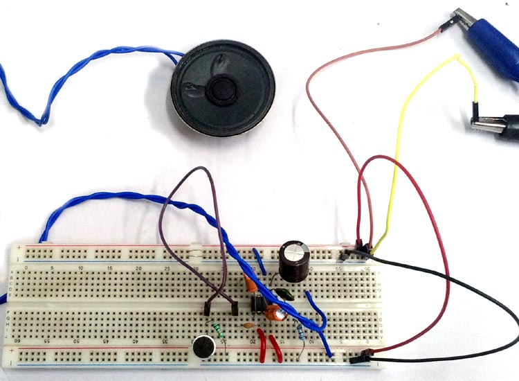 Simple Microphone to Speaker Circuit