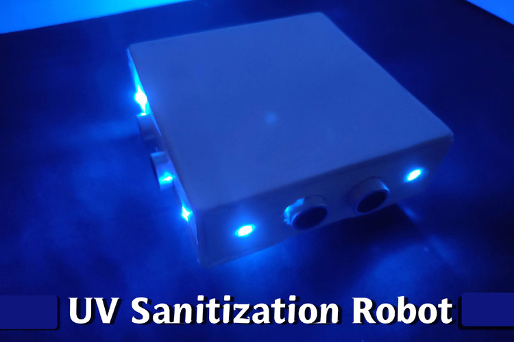 Automatic Surface Disinfecting Robot Using Arduino 