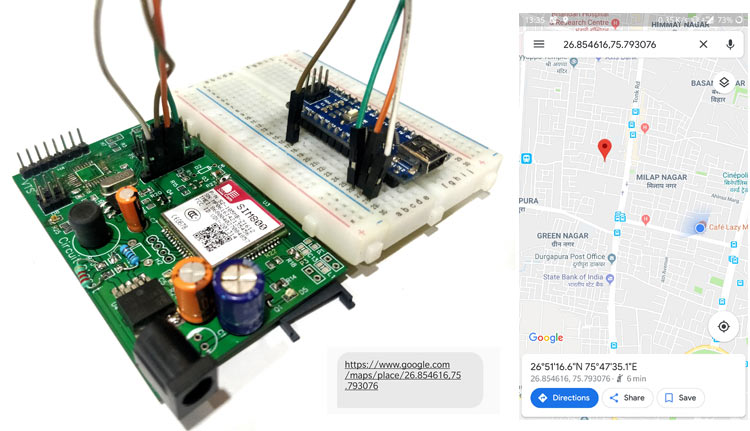 DIY Location Tracker using GSM SIM800 and Arduino