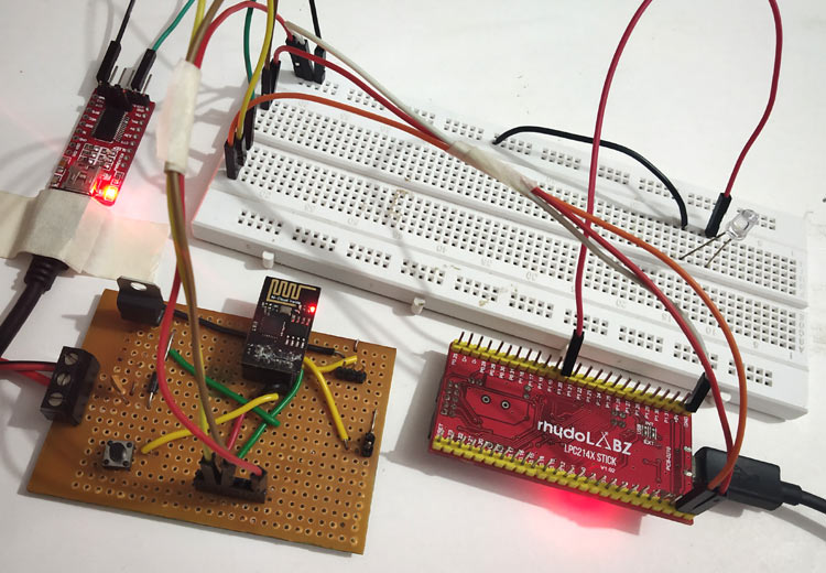 ESP8266 Interfacing with ARM7-LPC2148- Creating a Webserver to control an LED