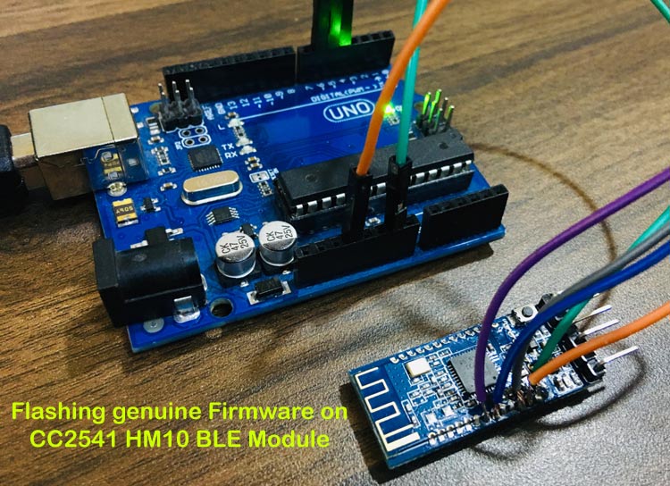 How to Flash the Firmware on Clone HM-10 BLE Module using Arduino Uno