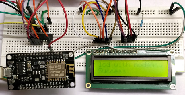 Interface LCD with ESP12 using Shift Register SN74HC595N