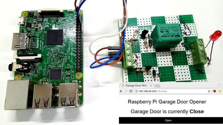 IoT Smart Garage Door Opener using Raspberry Pi