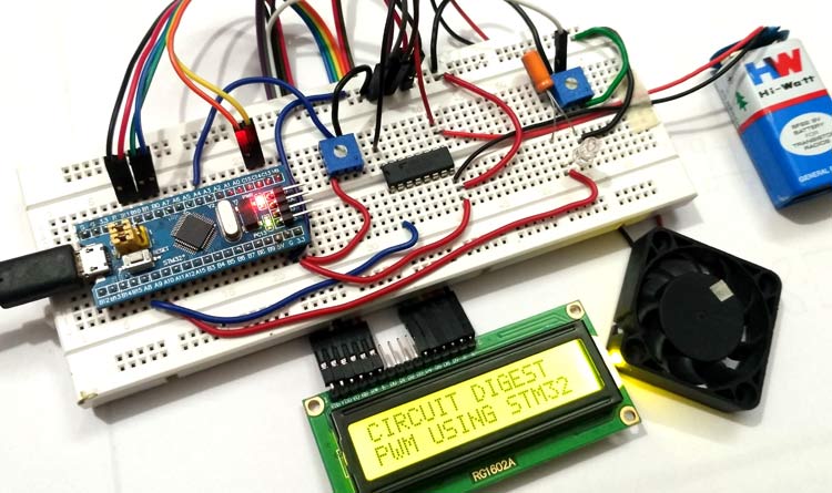 Pulse width Modulation (PWM) in STM32F103C8: Controlling Speed of DC Fan