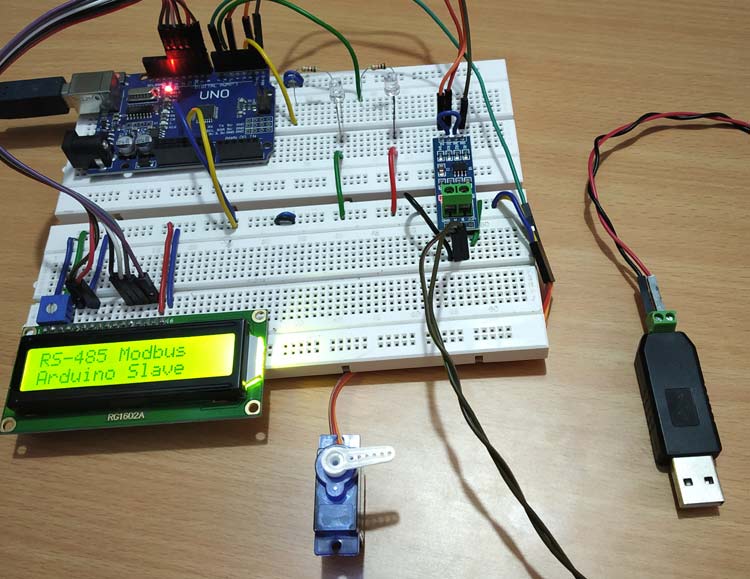 RS-485 MODBUS Serial Communication using Arduino UNO as Slave