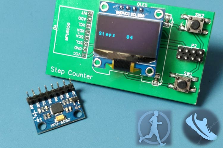 Portable Step Counter Using ATtiny85 and MPU6050