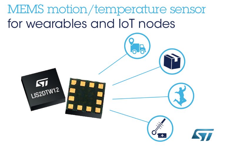 MEMS Chip with Accelerometer and High-Accuracy Temperature Sensor