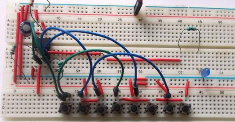 555 Timer Based Electronic Code Lock Circuit