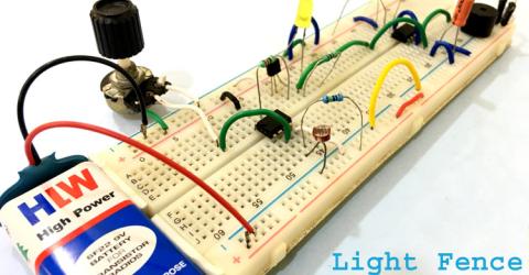 Automatic Light Fence Circuit with Alarm