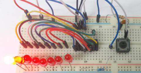 Decimal Counter Circuit using IC 4017