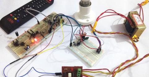 IR Remote Controlled TRIAC AC Light Dimmer Circuit