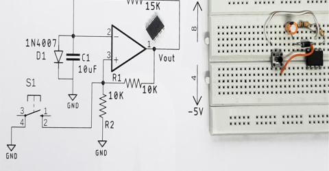 Monostable Multivibrator Circuit using Op-amp