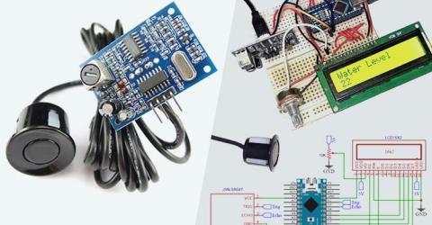 Measuring Water Level using Arduino and JSN SR-40T Waterproof Ultrasonic Sensor 