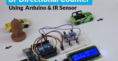 Bidirectional Counter Using Arduino and IR Sensors