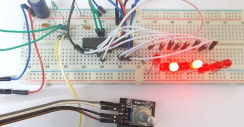 Rotary Encoder Interfacing with AVR Microcontroller (ATmega8)