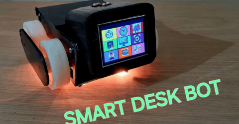 Smart Desk Bot with Push-Button and Voice Command Controls