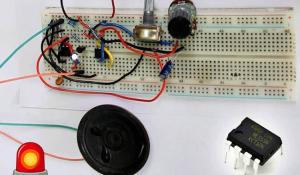 555 Timer based Police Siren Circuit