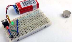 Magnetic Polarity Detector Circuit using Hall Effect Sensor